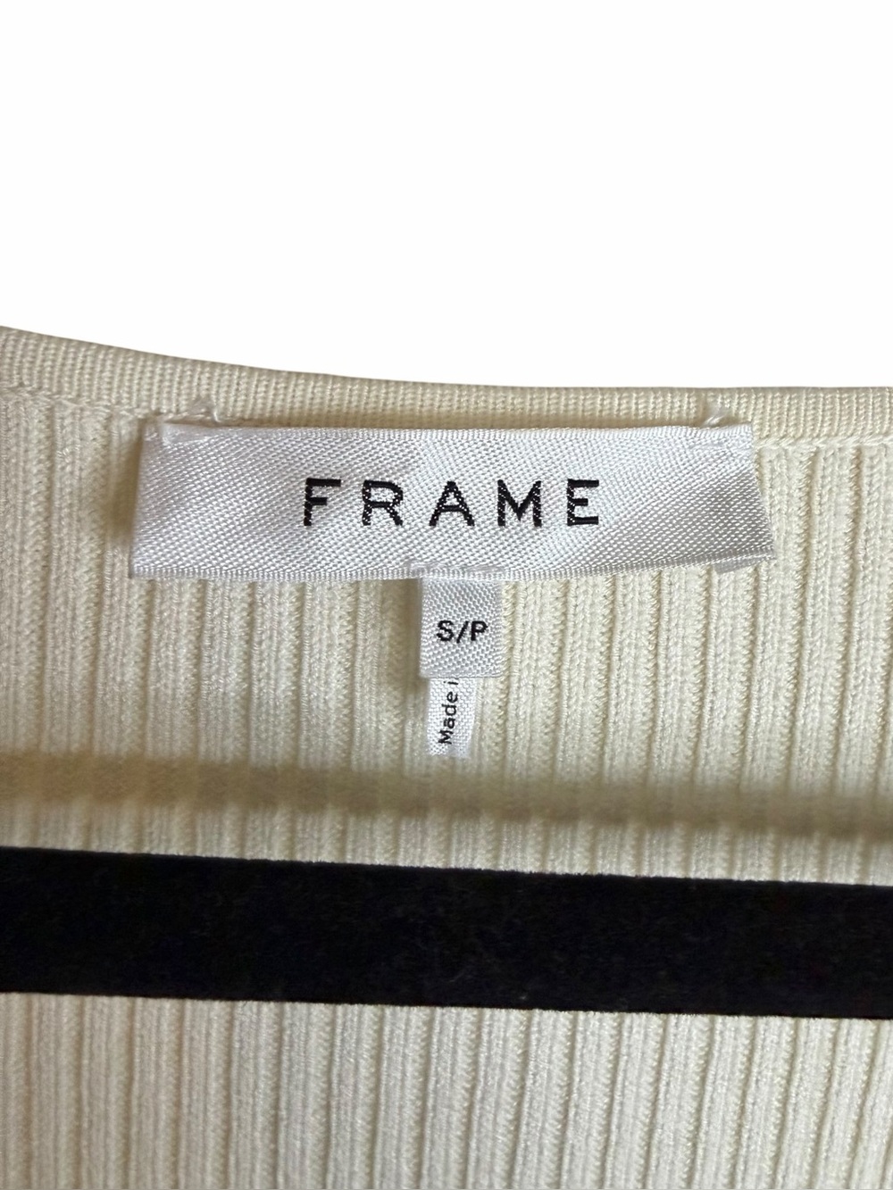 Frame Ribbed Zip Long Sleeve Top - Size Small - Picture 9 of 11